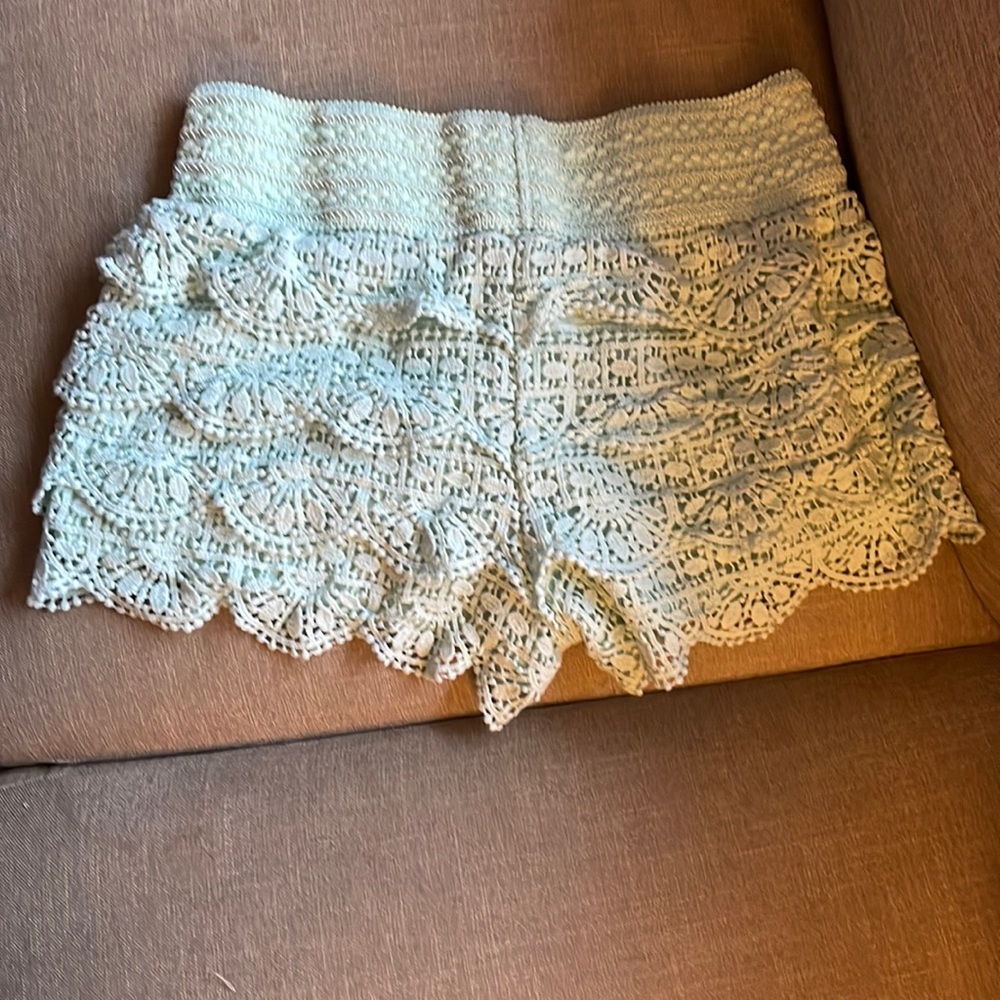 Light teal bohemian shorts Mamma Mia inspired